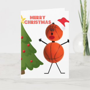 Frohe Weihnachts-Basketball Feiertagskarte