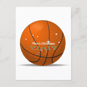 Frohe Weihnachts-Basketball Feiertagspostkarte