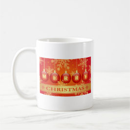 Frohe Weihnachts Baubles Red Gold Tasse & Hot Coco