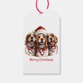 Frohe Weihnachts-Beagle-Hunde Geschenkanhänger