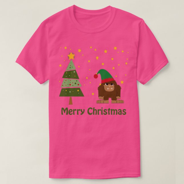 Frohe Weihnachts-Bigfoot T-Shirt (Design vorne)