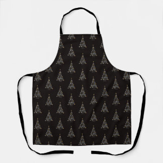 Frohe Weihnachts Black All-over Print-Schürze Schürze