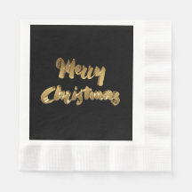 Frohe Weihnachts Black Gold Handwriting Typografie
