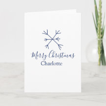 Frohe Weihnachts-blaue Schneeflocken fügen Namen F
