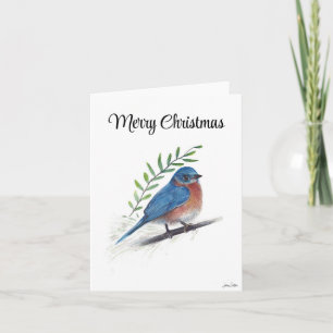 Frohe Weihnachts Bluebird Bird Holiday Card Karte