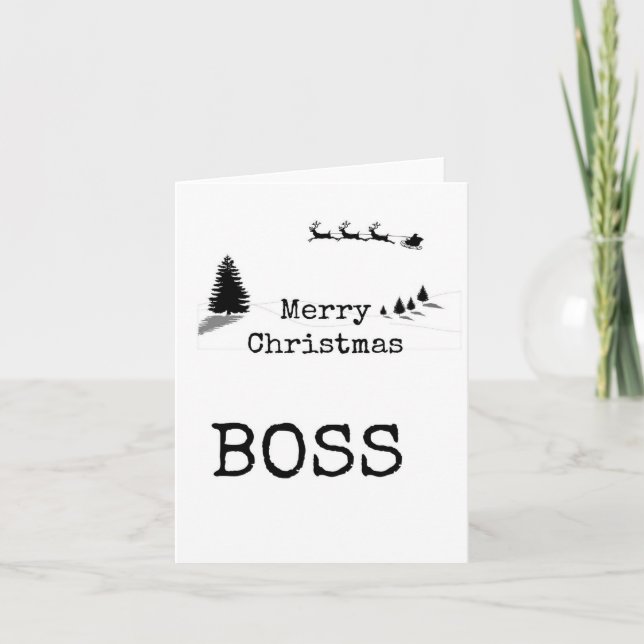 Frohe Weihnachts-Boss-Karte Karte (Vorderseite)