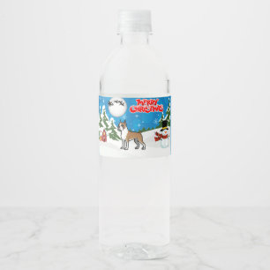Frohe Weihnachts-Boxer mit einem Schneemann und We