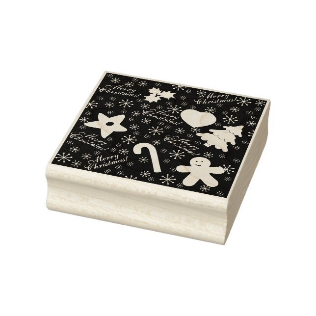 Frohe Weihnachts-Briefmarke Gummistempel (Stempel)