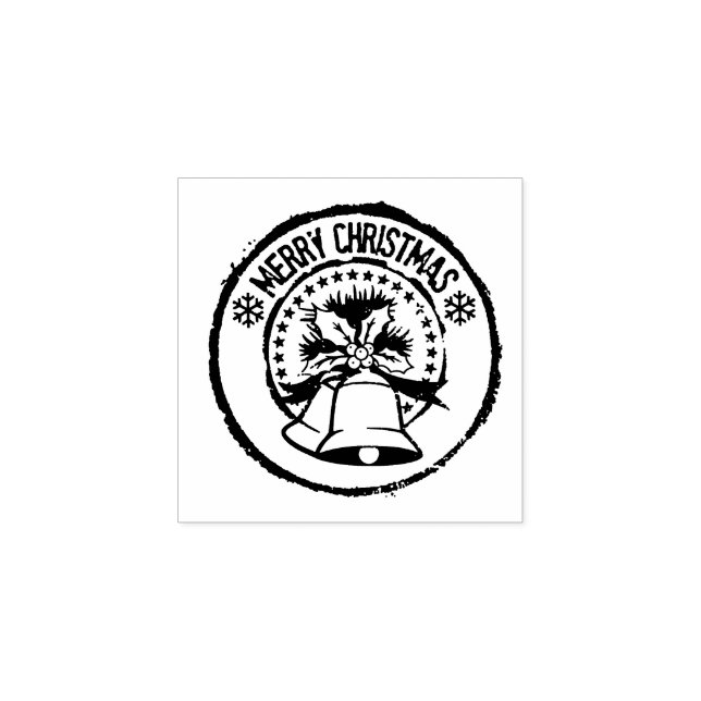 Frohe Weihnachts-Briefmarke Gummistempel (Prägung)