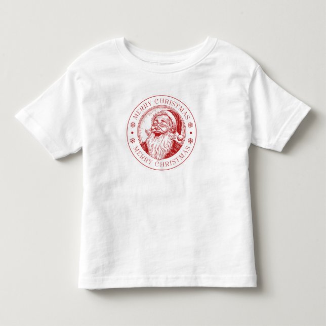Frohe Weihnachts-Briefmarke Kleinkind T-shirt (Vorderseite)