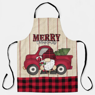Frohe Weihnachts Buffalo Kariert Gnome Schürze