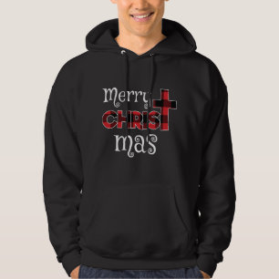 Frohe Weihnachts Buffalo Kariert Hoodie