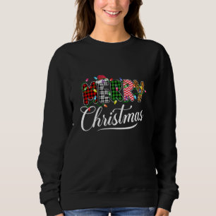 Frohe Weihnachts Buffalo Karierte Weihnachtsmannmü Sweatshirt