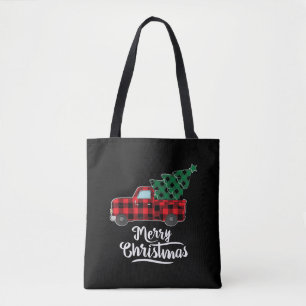 Frohe Weihnachts Buffalo Karierten Weihnachtsbaum Tasche