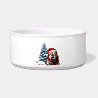 Frohe Weihnachts-Bulldog Napf