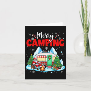 Frohe Weihnachts-Camping Santa Outside Sportmatte Karte