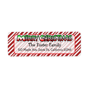 Frohe Weihnachts Candy Cane Stripes Whimsical