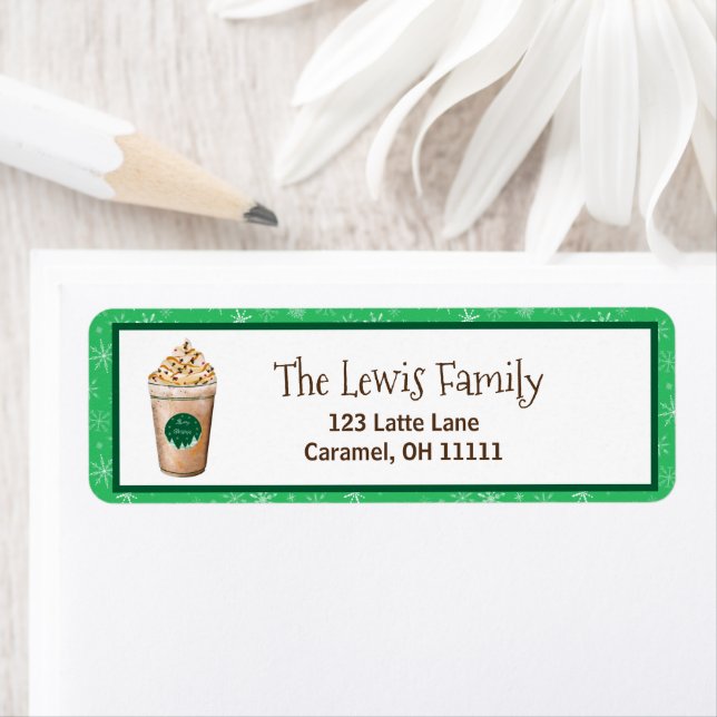 Frohe Weihnachts Caramel Drizzled Latte (Insitu)