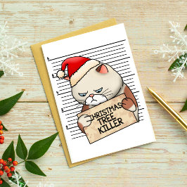 Frohe Weihnachts Cat Funny Quotes für Freunde Feiertagspostkarte