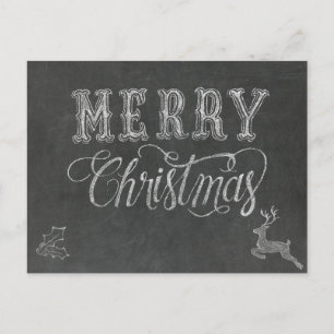 Frohe Weihnachts-Chalkboard-Design Postkarte
