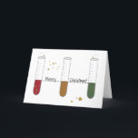 Frohe Weihnachts Chem Science Test Tube Labrador L Feiertagskarte<br><div class="desc">Bei der Messung des Volumens einer Lösung aus einem Reagenzglas, einem Kolben oder einem Becherglas im Labrador ist es wichtig, den Messwert aus dem unteren Bereich des Meniskus zu nehmen, um ein genaues Ergebnis zu erzielen. Wissenschaftler und Chemielehrer werden dieses Urlaubsdesign genießen! Drei Reagenzgläser, die farbige rot-grüne Lösungen mit goldenen...</div>