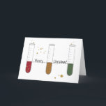 Frohe Weihnachts Chem Science Test Tube Labrador L Feiertagskarte<br><div class="desc">Bei der Messung des Volumens einer Lösung aus einem Reagenzglas, einem Kolben oder einem Becherglas im Labrador ist es wichtig, den Messwert aus dem unteren Bereich des Meniskus zu nehmen, um ein genaues Ergebnis zu erzielen. Wissenschaftler und Chemielehrer werden dieses Urlaubsdesign genießen! Drei Reagenzgläser, die farbige rot-grüne Lösungen mit goldenen...</div>