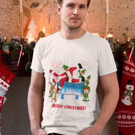 Frohe Weihnachts Chiropraktor Santa & Elves Client T-Shirt