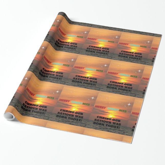 Frohe Weihnachts Christus unser Retter ist heute G Geschenkpapier (Ungerollt)