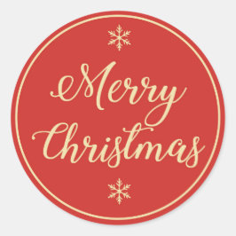 Frohe Weihnachts-Circular Sticker! Runder Aufkleber