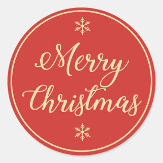 Frohe Weihnachts-Circular Sticker! Runder Aufkleber