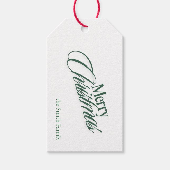 Frohe Weihnachts Classic Design Familiengeschenk T Geschenkanhänger (Vorderseite)