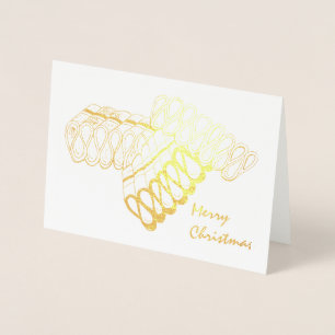Frohe Weihnachts Classic Ribbon Candy Holiday Xmas Folienkarte