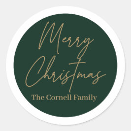 Frohe Weihnachts Classic Round Sticker