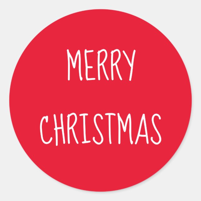 Frohe Weihnachts Classic Round Sticker (Vorderseite)