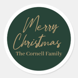 Frohe Weihnachts Classic Round Sticker