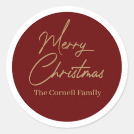 Frohe Weihnachts Classic Round Sticker