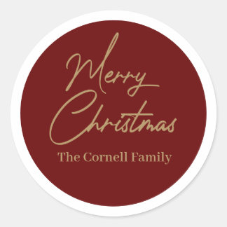 Frohe Weihnachts Classic Round Sticker
