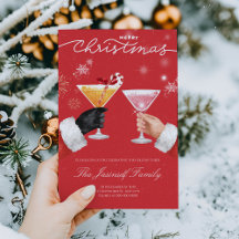 Frohe Weihnachts-Cocktail-Party Gruß