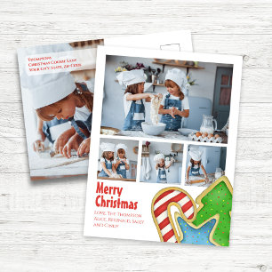 Frohe Weihnachts-Cookie Foto Collage Gruß Feiertagspostkarte