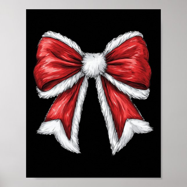 Frohe Weihnachts Coquette Bow Xmas Pajamas Familie Poster (Vorne)