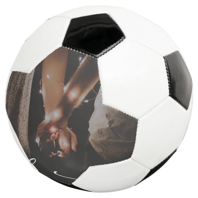 Frohe Weihnachts Couple Soccer Ball (Dreiviertel)