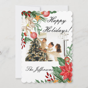 Frohe Weihnachts Custom Foto Grußkarte Save The Date