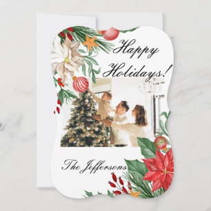 Frohe Weihnachts Custom Foto Grußkarte Save The Date