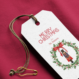 Frohe Weihnachts Custom Message Nutcracker Wreath Geschenkanhänger