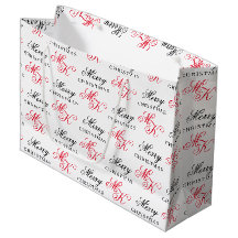 Frohe Weihnachts Custom Monogram Initials Xmas