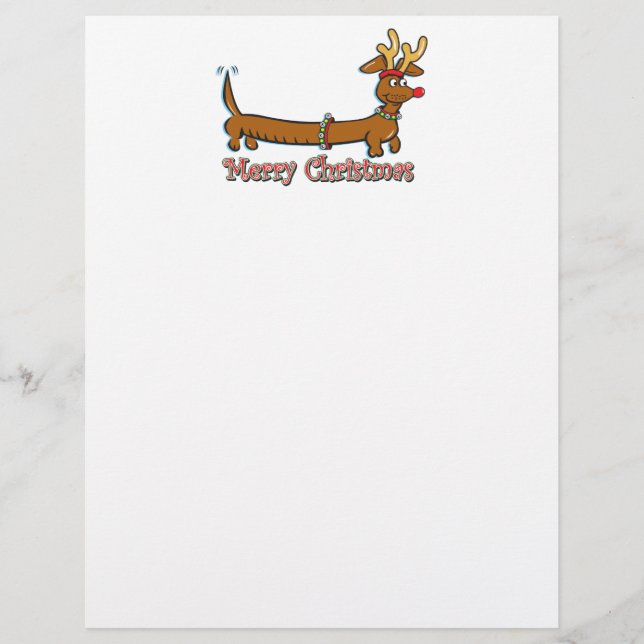 Frohe Weihnachts-Dackel (Vorderseite)