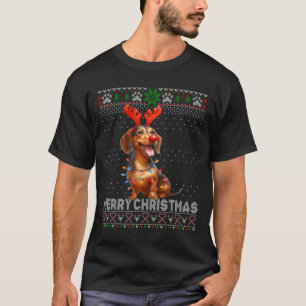 Frohe Weihnachts-Dackel Hund Lover Ugly Weihnachte T-Shirt