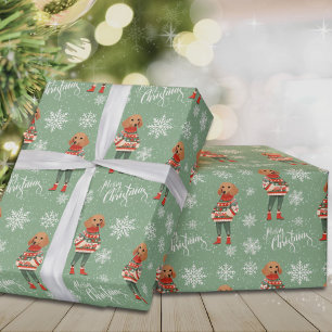 Frohe Weihnachts-Dackel Hunde Urlaub Geschenkpapier
