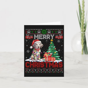 Frohe Weihnachts-Dalmatiner Hund Lover Familie Ugl Karte