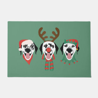 Frohe Weihnachts-Dalmatiner-Hunde Fußmatte